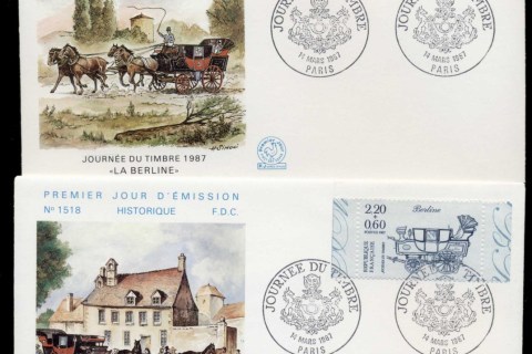 France-1987-Stamp-day-2x-FDC