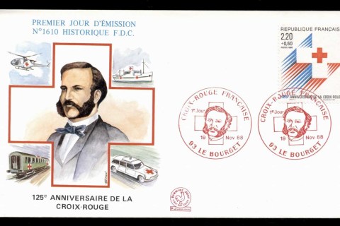 France-1988-Red-Cross-FDC