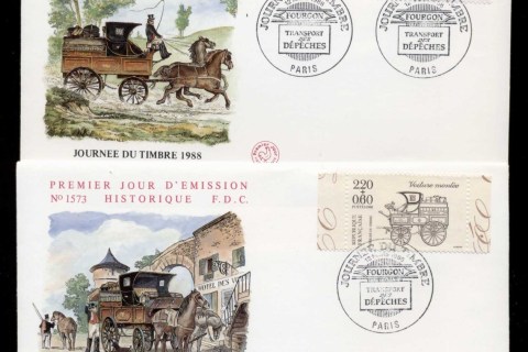 France-1988-Stamp-Day-2x-FDC