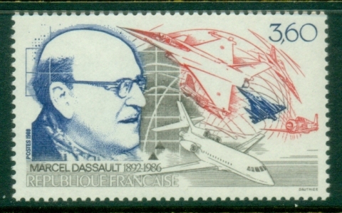France-1988-The-2nd-Anniversary-of-the-Death-of-Marcel-Dassault-MUH