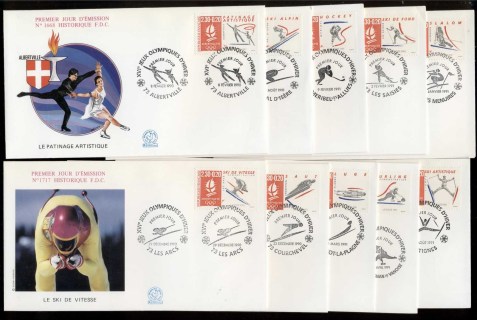 France-1990-91-Winter-Olympics-Albertville-10x-FDC