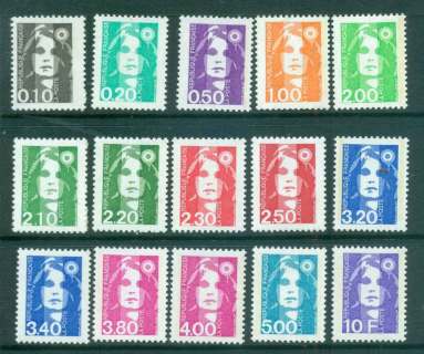 France-1990-92-Marianne-defins-15-MUH-lot49393