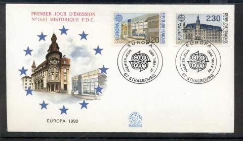 France-1990-Europa-Post-Offices-FDC