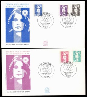 France-1990-Marianne-2x-FDC