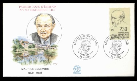 France-1990-Maurice-Genevoix-FDC