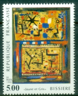 France-1990-Painting-by-Bissiere-MUH