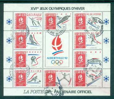 France-1990-Winter-Olympics-Sheetlet-label-FUlot49398