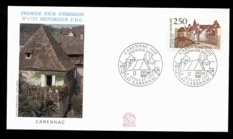 France-1991-Carennac-castle-FDC