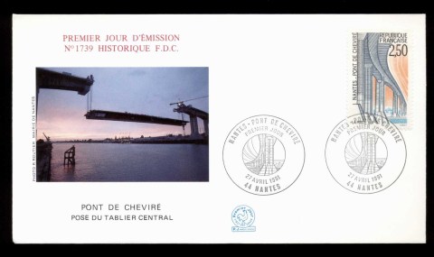 France-1991-Chevire-Bridge-Nantes-FDC