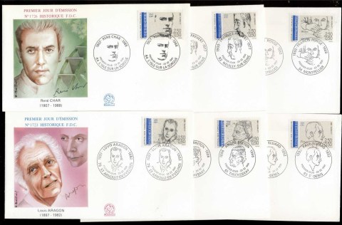 France-1991-Famous-Men-6x-FDC