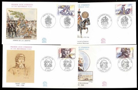 France-1991-French-revolution-Bicent-4x-FDC