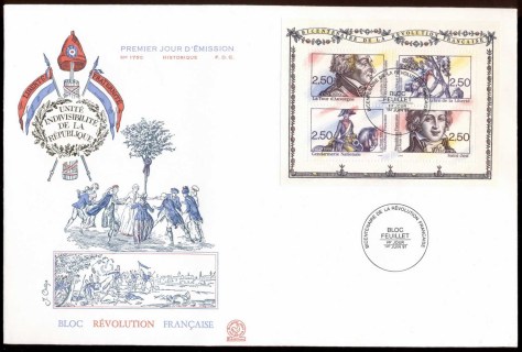 France-1991-French-revolution-Bicentennial-MS-XLFDC