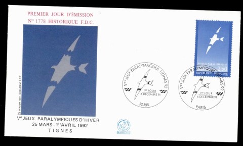 France-1991-Handicapped-Olympics-FDC