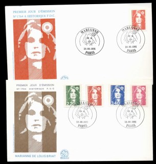 France-1991-Marianne-2x-FDC