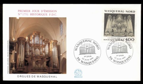 France-1991-Pipe-Organ-Wasquehal-FDC