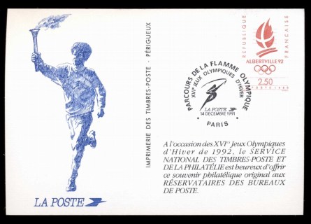 France-1991-Winter-Olympics-Albertville-Postal-card-FDC