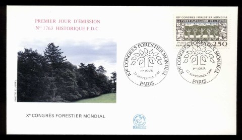 France-1991-World-Forestry-Congress-FDC