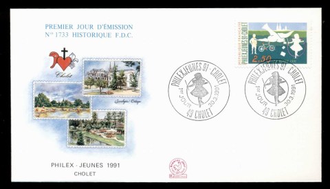 France-1991-Youth-Philately-FDC