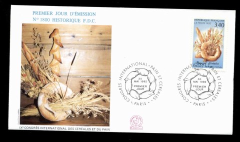 France-1992-Bread-Cereal-Congress-FDC