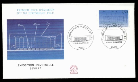 France-1992-French-pavilion-Expo-92-FDC