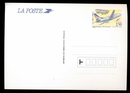 France-1992-Nancy-Luneville-Flight-Postal-card-MUH