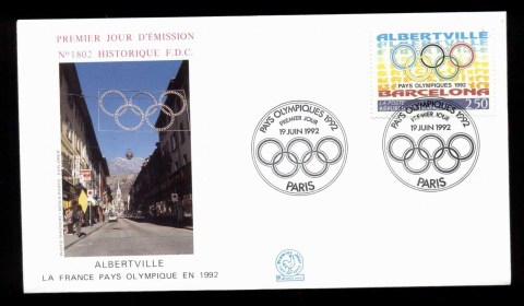 France-1992-Olympic-Games-Barcelona-Albertville-FDC