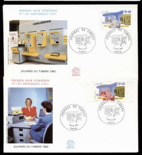 France-1992-Stamp-day-2x-FDC