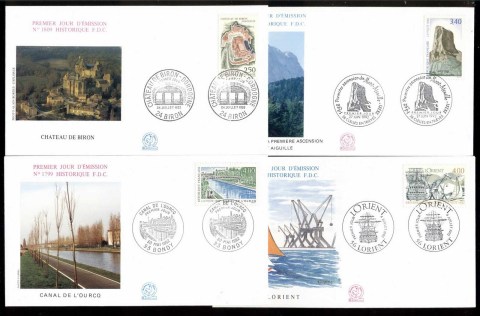 France-1992-Tourism-4x-FDC