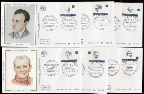 France-1993-Famous-men-Women-6x-FDC