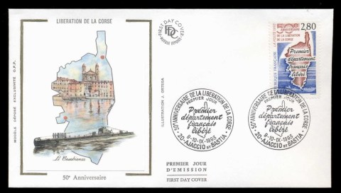 France-1993-Liberation-of-Corsica-FDC