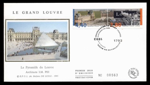 France-1993-Louvre-Museum-FDC