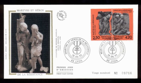 France-1993-Martyrs-Heroes-of-the-Resistance-FDC