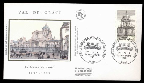 France-1993-Military-Hospital-Val-de-Grace-FDC