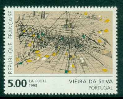 France-1993-Painting-by-Vieira-da-Silva-MUH