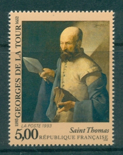 France-1993-Painting-of-St-Thomas-MUH-lot35868