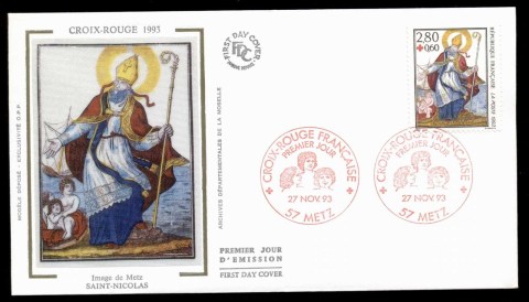 France-1993-Red-Cross-2x-FDC