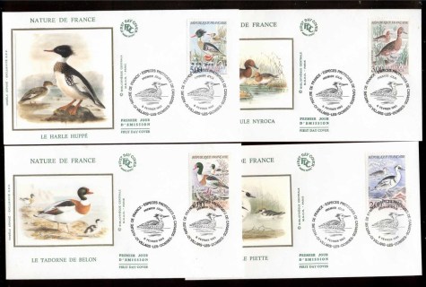 France-1993-Water-Birds-4x-FDC