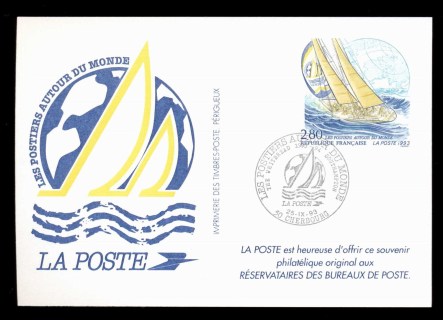 France-1993-Whitbread-Yacht-race-Postal-card-FDC