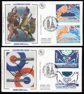 France-1994-Channel-Tunnel-2x-FDC