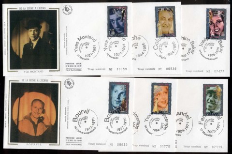 France-1994-Famous-Movie-Stars-5x-FDC