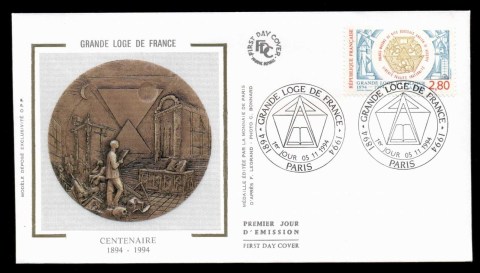 France-1994-Grand-Lodge-of-France-FDC