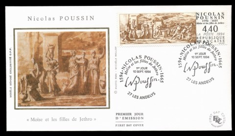 France-1994-Moses-and-the-Daughters-of-Jethro-FDC