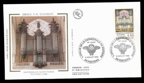 France-1994-Poitiers-Cathedral-Organ-FDC