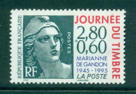 France-1995-2-jpg-80f-60c-Stamp-day-MUH-lot35955.jpg