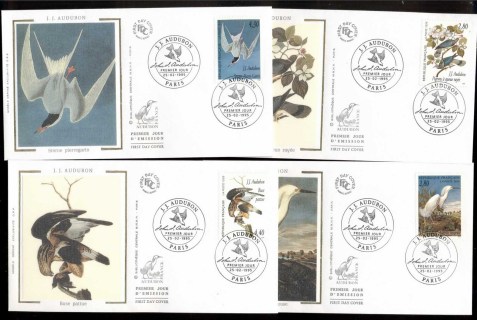 France-1995-Audubon-Birds-4x-FDC