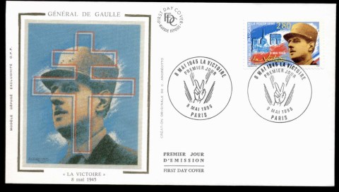 France-1995-End-of-WWII-de-Gaulle-FDC