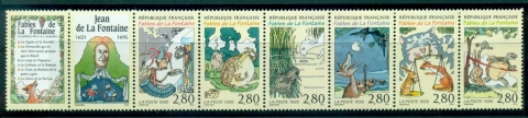 France-1995-Fables-of-Jean-de-la-Fontaine-Strip-MUH-lot35978