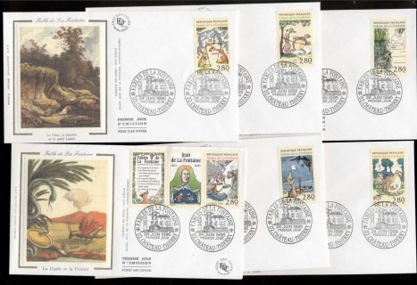 France-1995-Fables-of-jean-de-La-Fontaine-6x-FDC