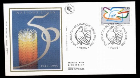 France-1995-UN-50th-Anniversary-FDC