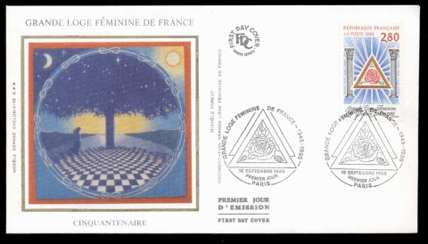 France-1995-Womens-Grand-Masonic-Lodge-FDC